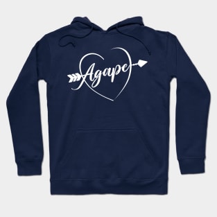 Agape Heart and Arrow - Christian Love Hoodie